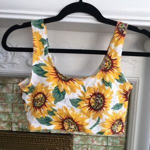 Sunflower American Apparel Crop Top Tank